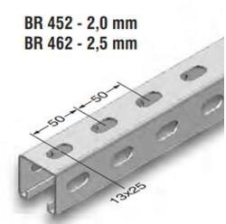 EAE Profilsín perf. BR452 41*41*2 FT Tüzihorganyzott (T3005313)