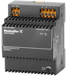 Weidmüller Tápegység sorolható 85-264VAC-be 95-370VDC-be 22-28VDC-ki 2.5A-ki 60W 4M PRO INSTA Weidmüller (W2580230000)
