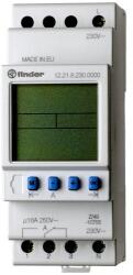 Finder Kapcsolóóra digitális 1-csatorna napi heti váltó 16A 2TE 12.21. 8.230. 0000 FINDER (122182300000)