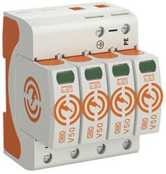 Obo-bettermann Túlfeszültség-levezető kombi 4P 1+2 TNC TN-S TN-C-S TN 230V/AC 350V/DC V50-B+C 4 OBO-BETTERMANN (5093513)