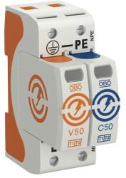 Obo-bettermann Túlfeszültség-levezető kombi 2P 1+2 TT TN-S TN-C-S TN 230V/AC 2M V50-B+C 1+NPE OBO-BETTERMANN (OBO/5093522)