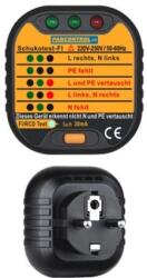 Dugalj teszter +FI-teszt 2P-ellenőrzés 220-250V LED-kijelzés PAN Schukotest FI Pancontrol (SCHUKOTESTFI)