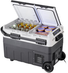VEVOR 40 literes kétzónás kettős vezérlésű kompresszoros hordozható autós hűtőláda - X40K (HUTOSZEKRENY_197988218609)