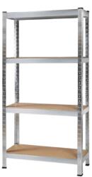 STRATEGIC Raft metalic 4 polite MDF 138x70x40cm, 50kg/polita, STRATEGIC, montaj fara surub prin clipsare, cadru metalic din otel zincat, fabricat in UE Raft