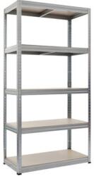 STRATEGIC Etajera 5 polite MDF, 180x90x40cm, 350 kg/polita, STRATEGIC, montaj fara surub, prin clipsare, fabricat in UE Raft