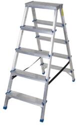 Strategic Distribution Group Scara aluminiu dubla 2x5 trepte, inaltime 1.0 m, fabricata in UE