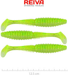 Reiva Zander Power Shad Flash Chartreuse 12, 5cm Plasztik Csali 3db (9901-242)