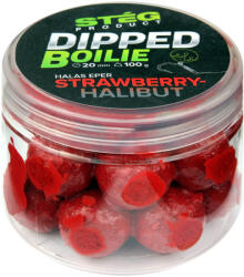 Stég Dipped Boilie 20mm Eper-Halibut Csalizó Bojli 100gr (SP012101)