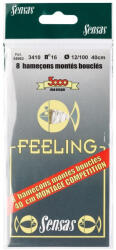 SENSAS Feeling 3410 Bronz 40cm 0, 1mm 18 Monofil Előkötött Horog 8db (54962)