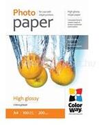 ColorWay Fotópapír, magasfényű (high glossy), 200 g/m2, A4, 100 lap (PG200100A4) (PG200100A4)