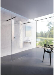 RAVAK Walk In Free szett - 140 zuhanykabin fekete+transparent, 2 merevítővel (GW9FM030SZ1) (GW9FM030SZ1)