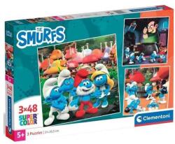 Clementoni 3 x 48 db-os puzzle - Hupikék törpikék (25792) (25792)