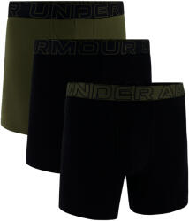 Under Armour Perf Cotton Solid 6in 3Pack Black Férfiboxeralsó M
