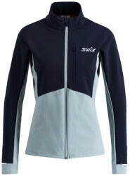 Swix Pace Hybrid Full Zip Midlayer Dark Navy/Fog Női melegítőfelső L