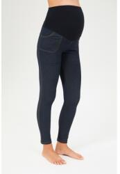 R&d Hosszú szárú bélelt kismama leggings farmer hatású s/m kék