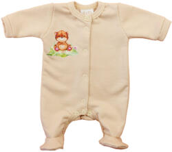 Asti Hosszú ujjú elöl patentos rugdalózó, belül bolyhos - Állatos mintával