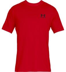 Under Armour Sportstyle Left Chest SS Red Férfipóló S