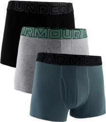 Under Armour Perf Cotton Solid 3in 3Pack Steel Heather Férfiboxeralsó 3XL