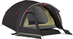 Outsunny Kemping Sátor 2-4 Személyre, 2 Légkondicionálóval, Ajtóval, Ablakokkal és Táskával, 330x190x120 cm, Fekete