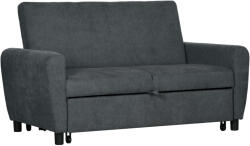 Homcom 2 személyes kanapéágy 2 párnával, Kanapéágy 3 szinten állítható háttámlával, 148x87x88 cm, Szürke