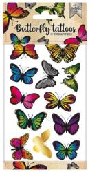 Totum Pillangós tetoválás, fémesen csillogó, 12 db (04859)