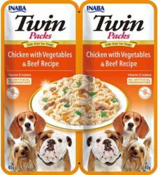 Inaba Foods Dog Churu Twin Packs - csirke-zöldség-marha 2 x 40 g (150491)