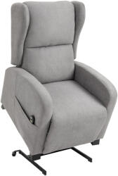 Homcom Magas Összecsukható Fotel Kerekekkel és Távirányítóval, Szürke