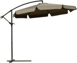Outsunny Függő Esernyő Állítható Vázzal, Kereszttalppal, Szellőzőnyílásokkal és Kurblival, 2, 7x2, 7 m, Barna