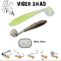  VIBER SHAD 3" 7.6cm WHITE SILVER