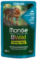 Monge BWild Grain Free Sterilised nedves macskatáp - tonhal rákkal és zöldségekkel 85 g (149295)