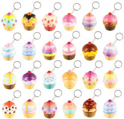  Süti Kulcstartó Szett - 24 db Különböző Dizájn (10407)