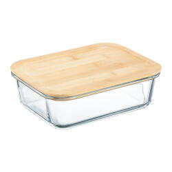 Ambition Natural szögletes tároló bambusz tetővel 1.5 l (5904134675484)