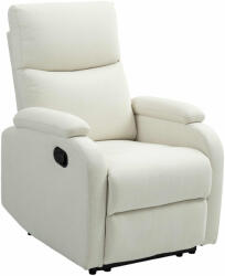 Homcom Vászon Fotel Állítható Lábtartóval, 69x91, 5x103 cm, Krémfehér