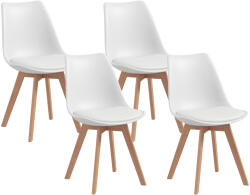 HomCom 4 db-os étkezőszék szett, modern konyhai székek