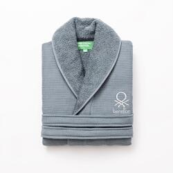 Benetton fürdőköntös 100% pamut M/L méret 400GSM sötét kék (BE-0929-DBL-KF)