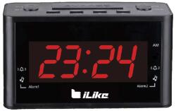 iLike ACR-3580 1, 2" Rádiós ébresztőóra, Fekete (5999886733339)