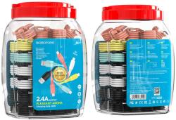 BOROFONE Bx40micro Micro Usb Kábel Kínáló Többszínű, 30db/display (bx40micro)