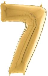  JuniorShape - Arany 7-es Számú Fólia Lufi - 65 cm (02973)