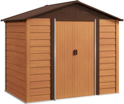 Outsunny acél kerti fészer dupla tolóajtókkal 236x196x208 cm