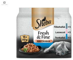 Sheba Fresh & Fine Halas Nedves Eledel Szószban - 15 x 50g (143219)