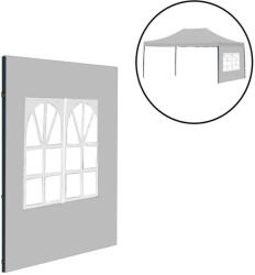 Leziter Kerti pavilon ablakos oldalfal ponyva 3x4, 5 m szürke (LPOPA-45-GREY)
