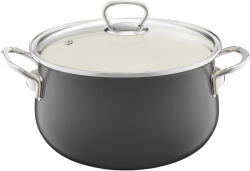 Emalia Olkusz zománcozott fazék fedővel 14 cm/0.8 l szürke (5904134230416)