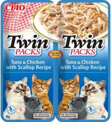 Inaba Foods Cat Churu Twin Packs - tonhal-csirke-fésűkagyló 2 x 40 g (150488)