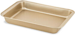  Téglalap alakú tepsi ZASS Gourmet, ZG-BW 04, 37x25, 5x5 cm, szénacél, tapadásmentes bevonat, gáz- és/vagy elektromos sütővel kompatibilis, bronz szín