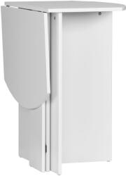 Homcom Helytakarékos összecsukható étkezőasztal, fa konyhai és étkezőasztal 90x60x74cm, fehér