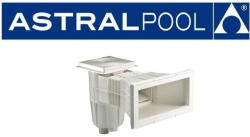 Astral Pool 15l Szkimmer trapéz alakú, széles szájnyilással betonos medencéhez négyzet alakú tetővel