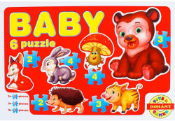 D-Toys Dohány Játék - Baba Állatos és Járműves Kirakó - 6 db Puzzle (635/20)