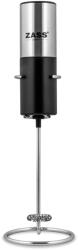 ZASS Gourmet ZEMF 02, Elektromos tejhabosító, rozsdamentes acél, Fém tárolóállvány, Fekete ezüsttel