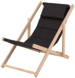 Patio Lux Hampton Napozó Szék 110x58x60cm Fekete 409584 (5904134515889)