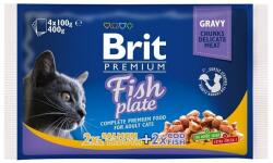 Brit Premium Cat 4x100 g alutasakos halas / tőkehal & lazac & pisztráng 100276 (118985)